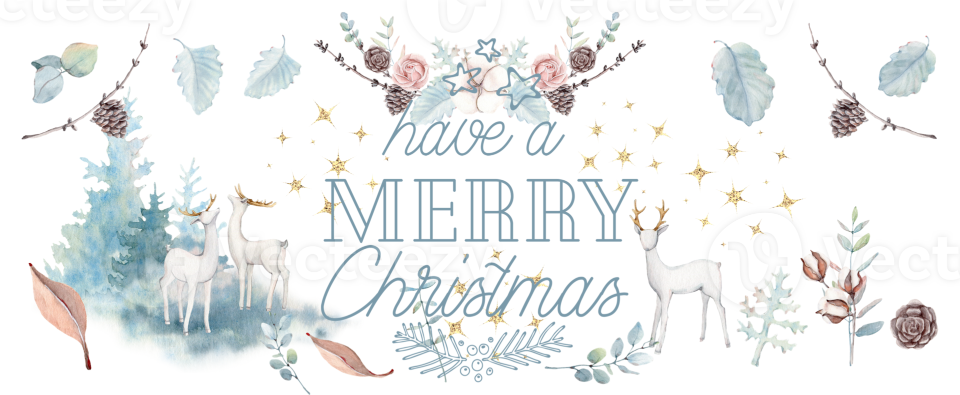 Merry Christmas horizontally illustration. png