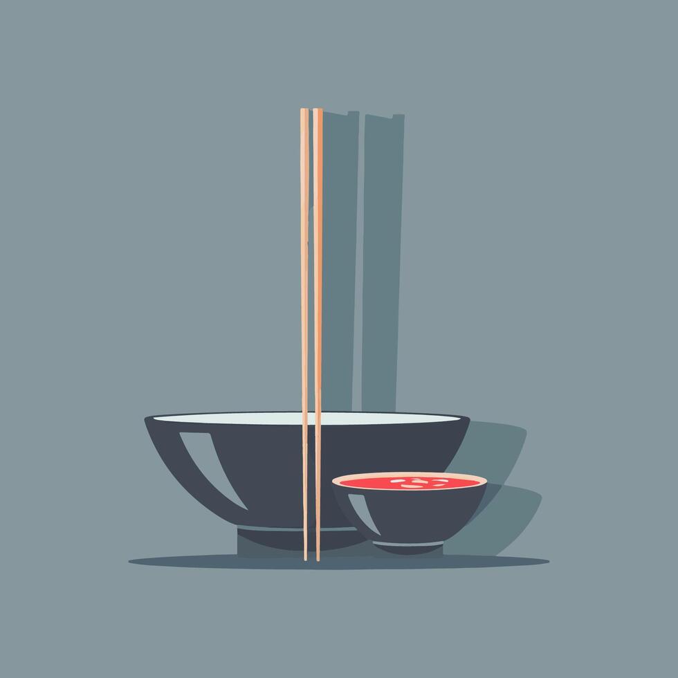 chopsticks and fine dining vector