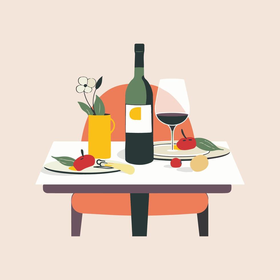 portrayal of Japanese dining vector