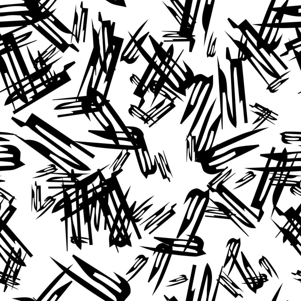 Seamless pattern with sketch squiggle vector
