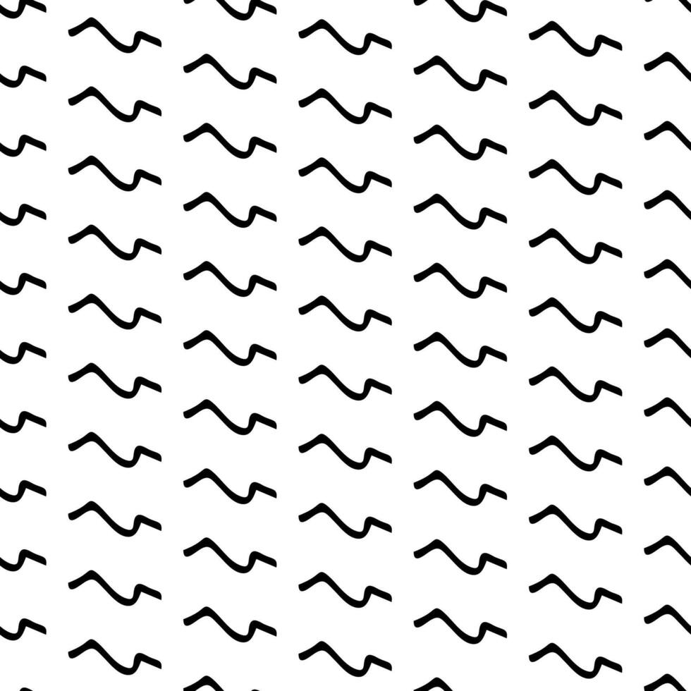 Seamless pattern with sketch squiggle vector