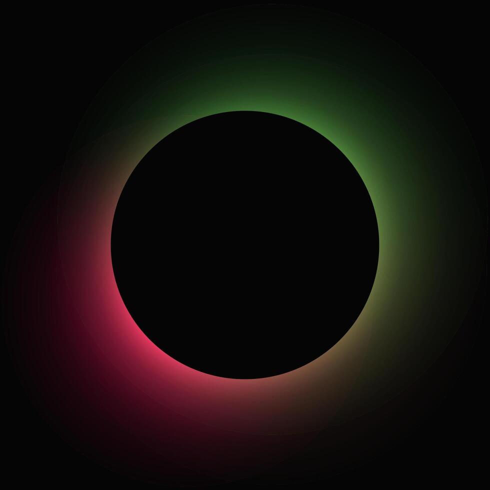 Circle illuminate light frame with color gradient vector