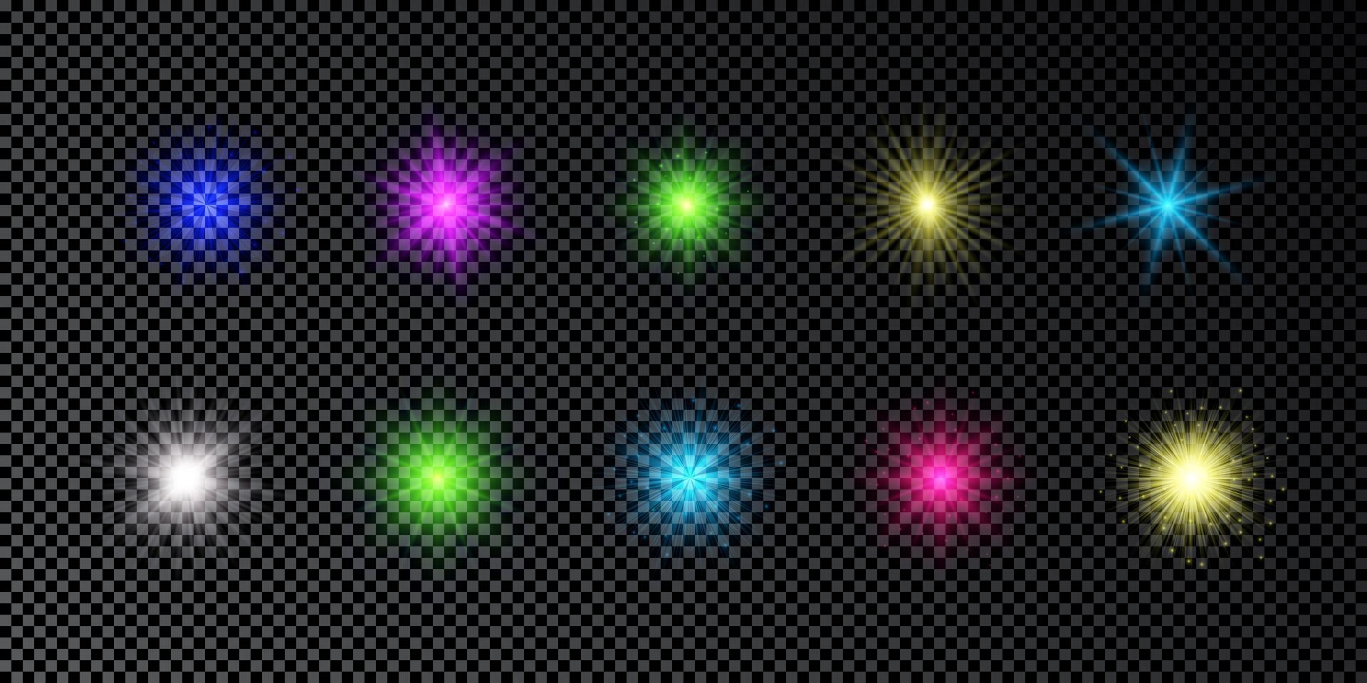 Light effect of lens flare vector