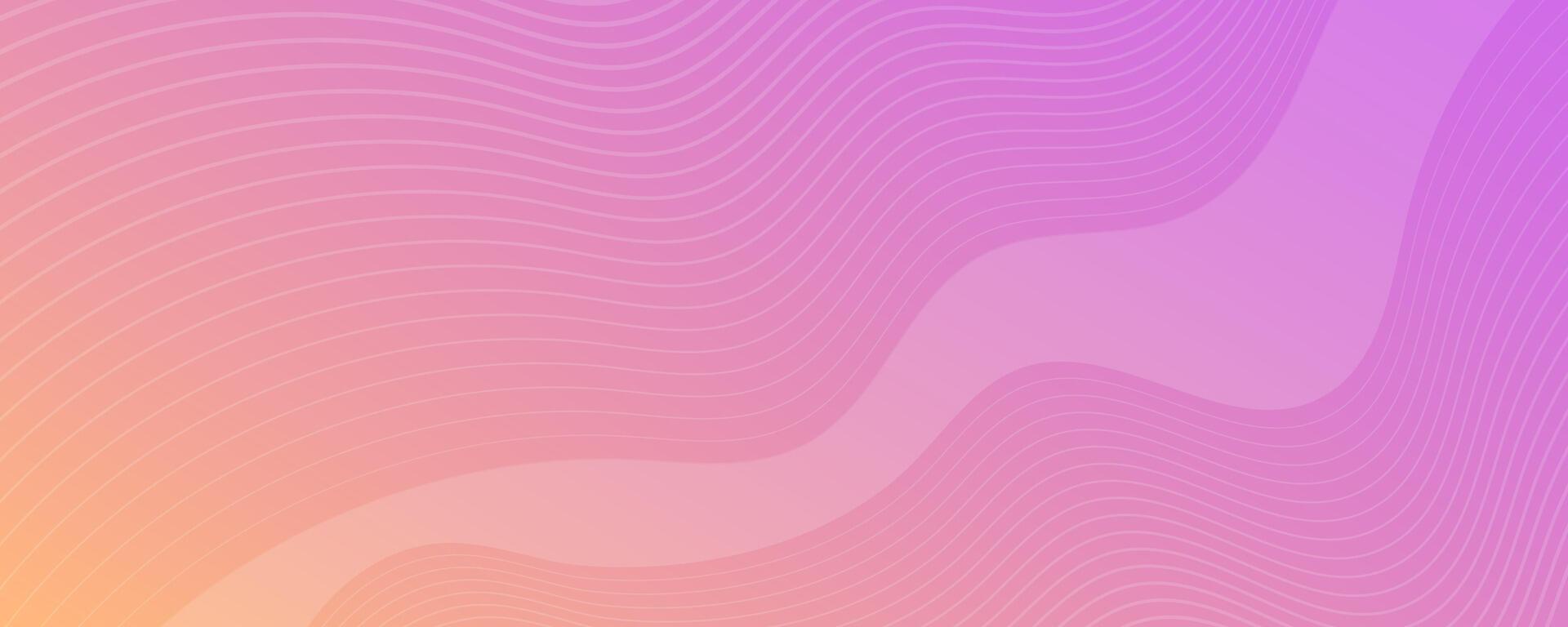 Modern colorful gradient background with wave lines vector