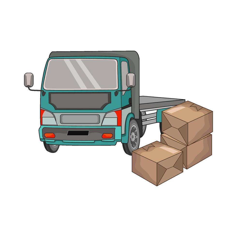 illustration of delivery truck vector