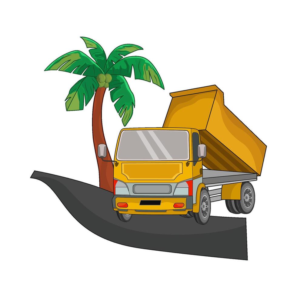 illustration of dump truck vector