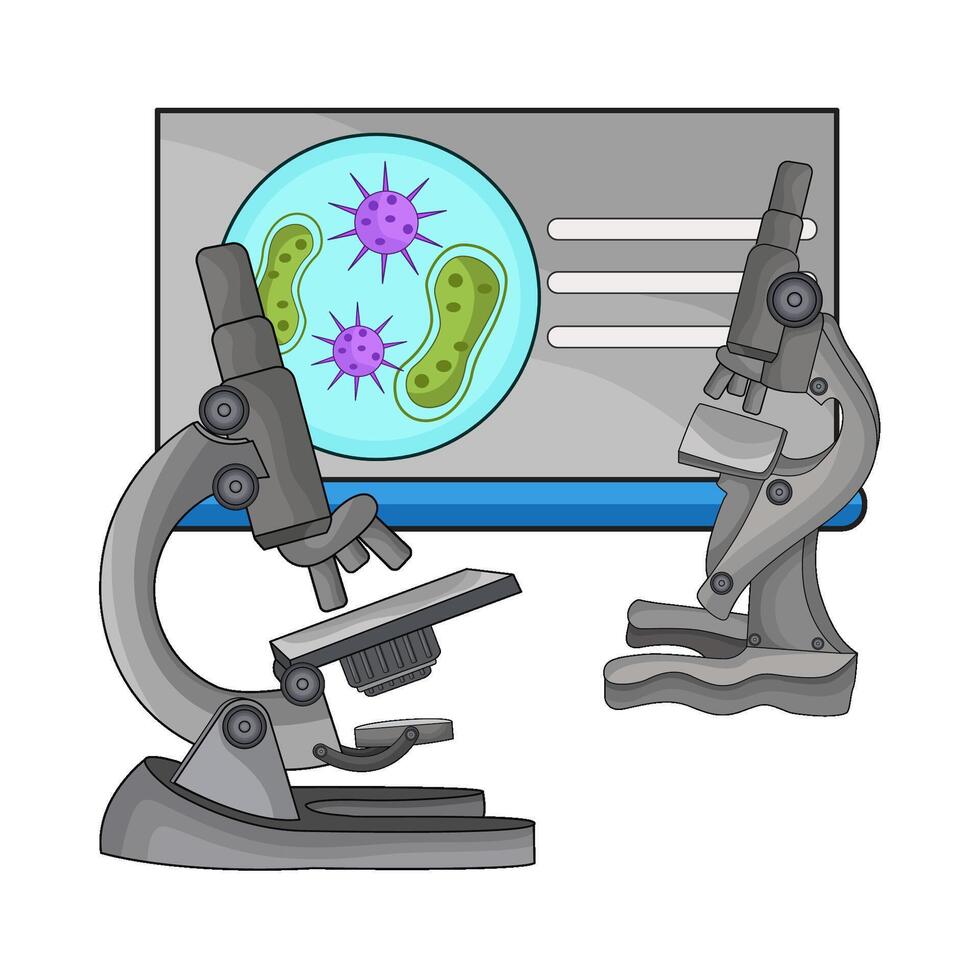 illustration of microscope vector