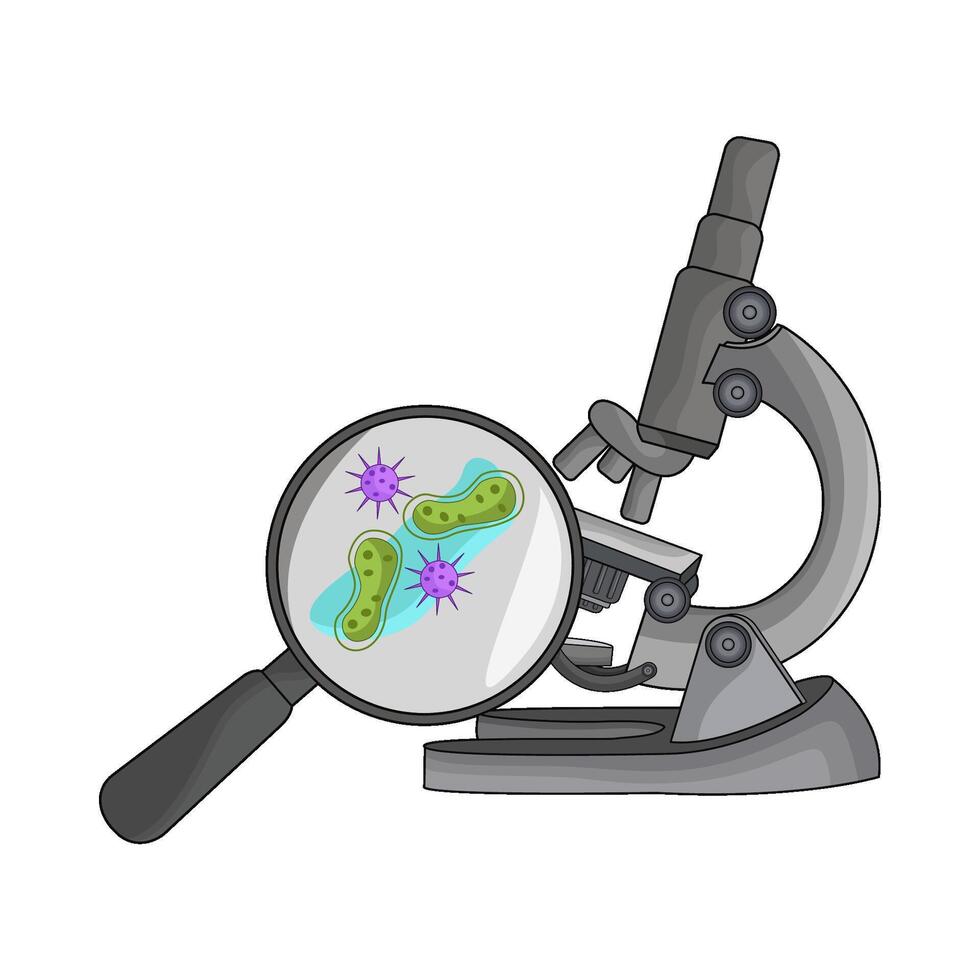 illustration of microscope vector