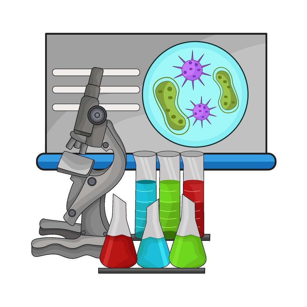 illustration of microscope vector