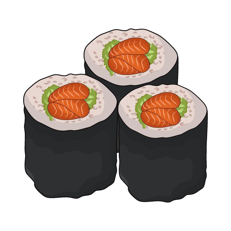 illustration of sushi roll vector