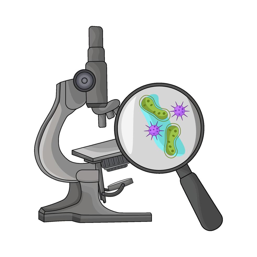 illustration of microscope vector