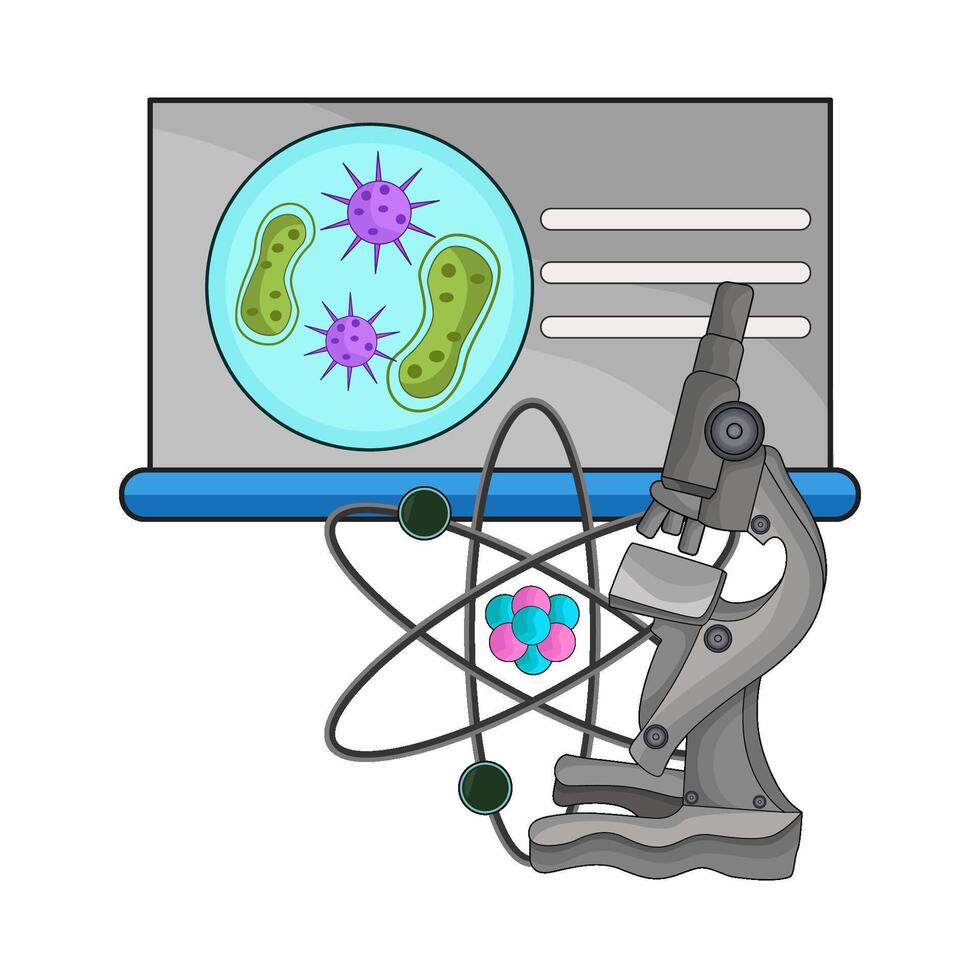 illustration of microscope vector