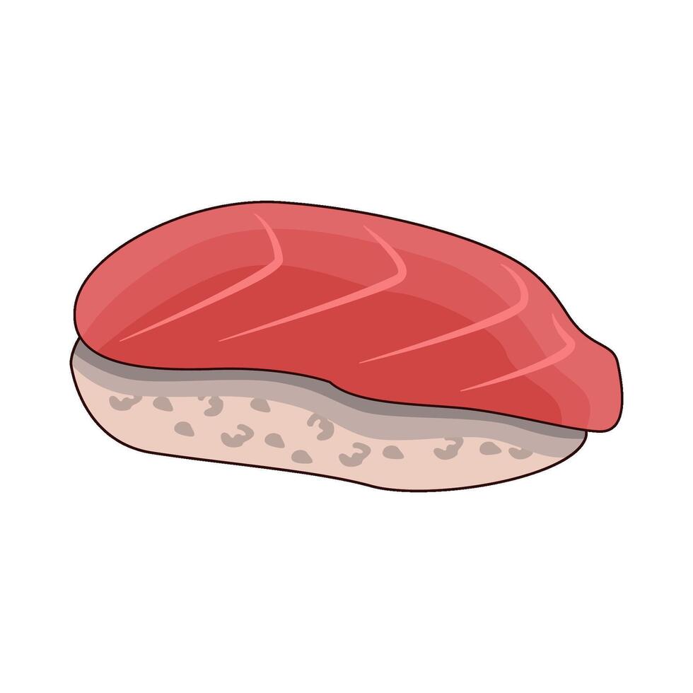 illustration of tuna sushi vector