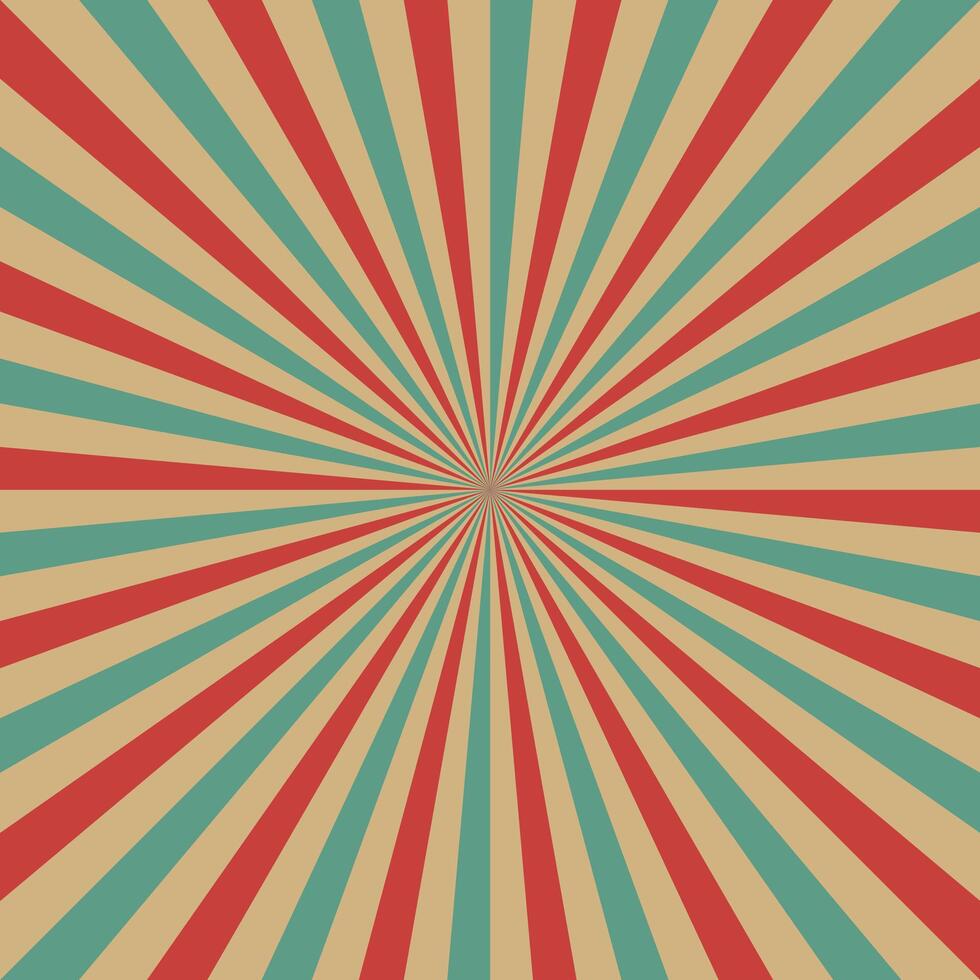Retro colorful sunbrust frame background vector