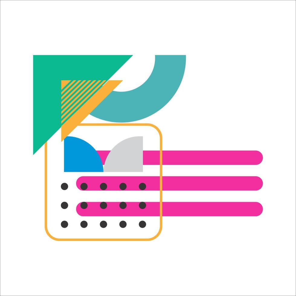 Abstract geometric corner shape in flat design vector