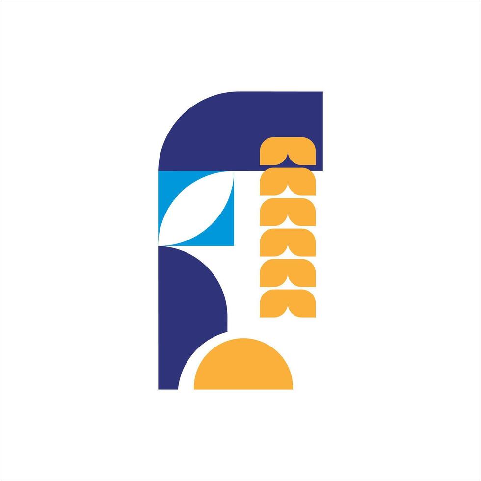 Abstract geometric corner shape in flat design vector