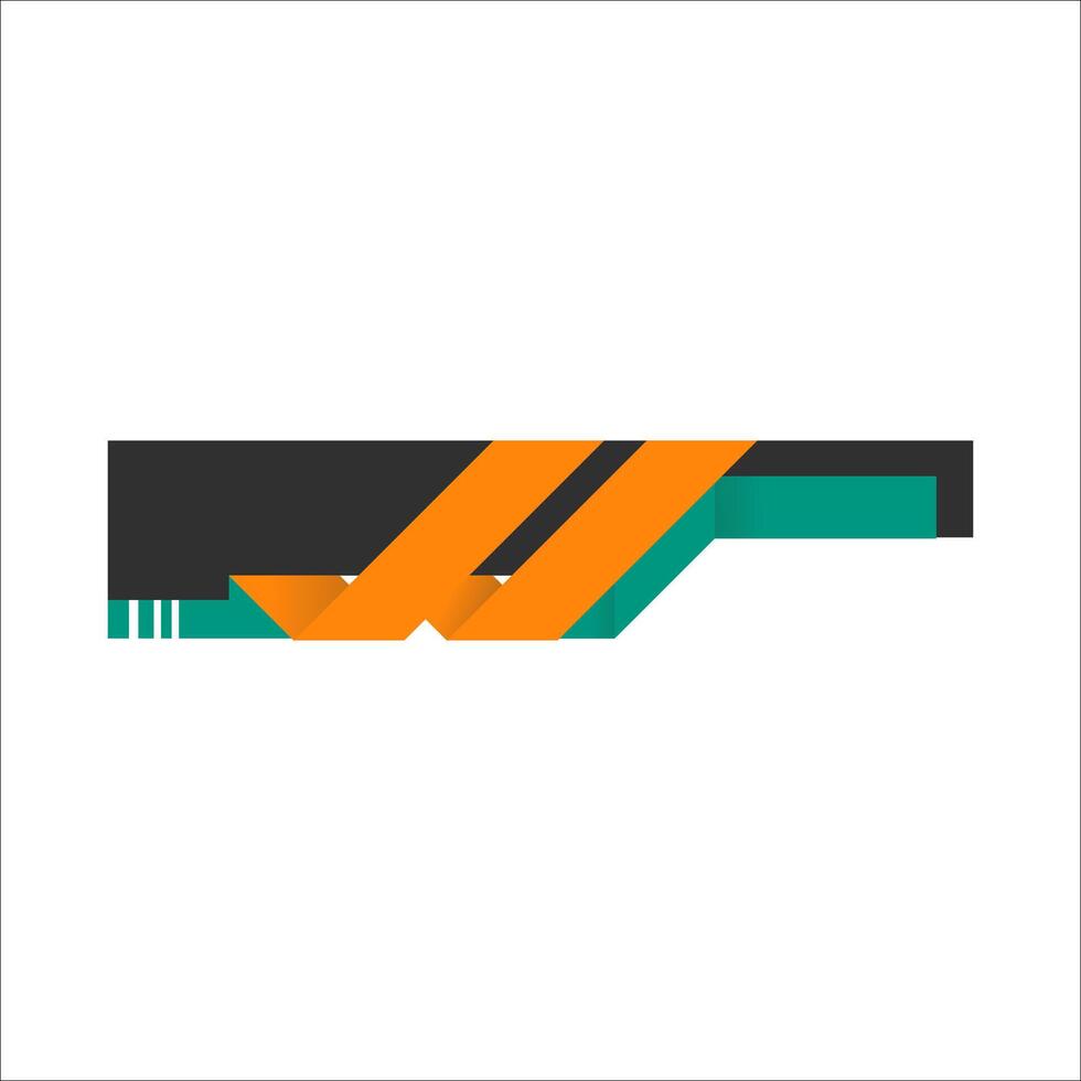 Modern Abstract Corner Shape Element vector