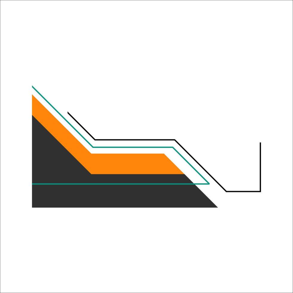 Modern Abstract Corner Shape Element vector