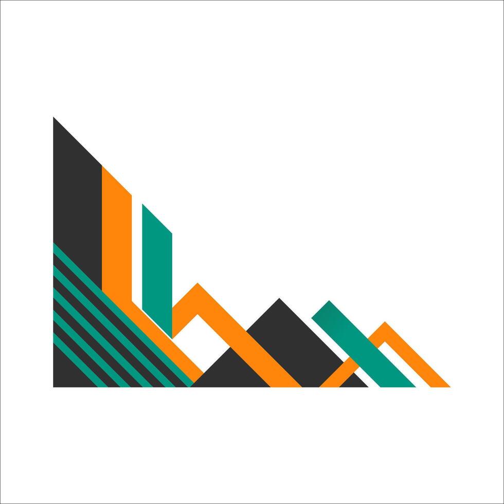 Modern Abstract Corner Shape Element vector