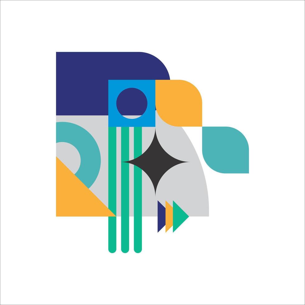 Abstract geometric corner shape in flat design vector