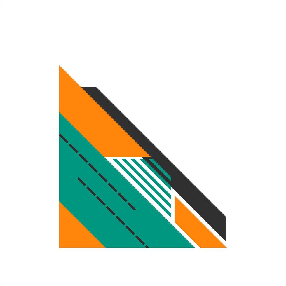 Modern Abstract Corner Shape Element vector