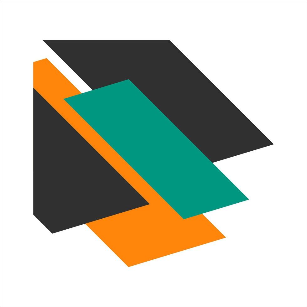 Modern Abstract Corner Shape Element vector