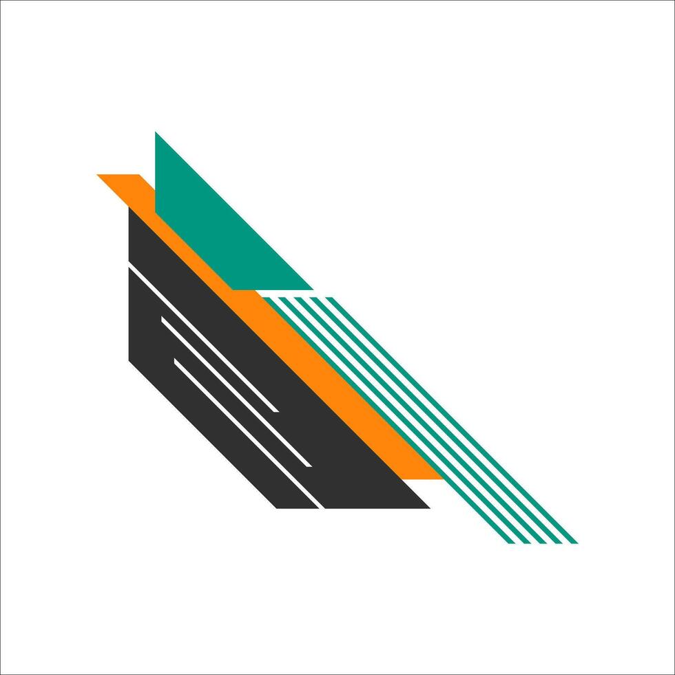 Modern Abstract Corner Shape Element vector