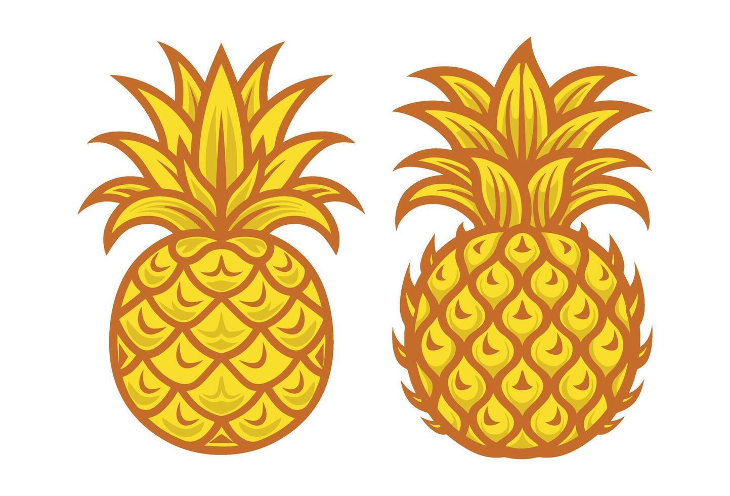 pineapple simple illustration , vector