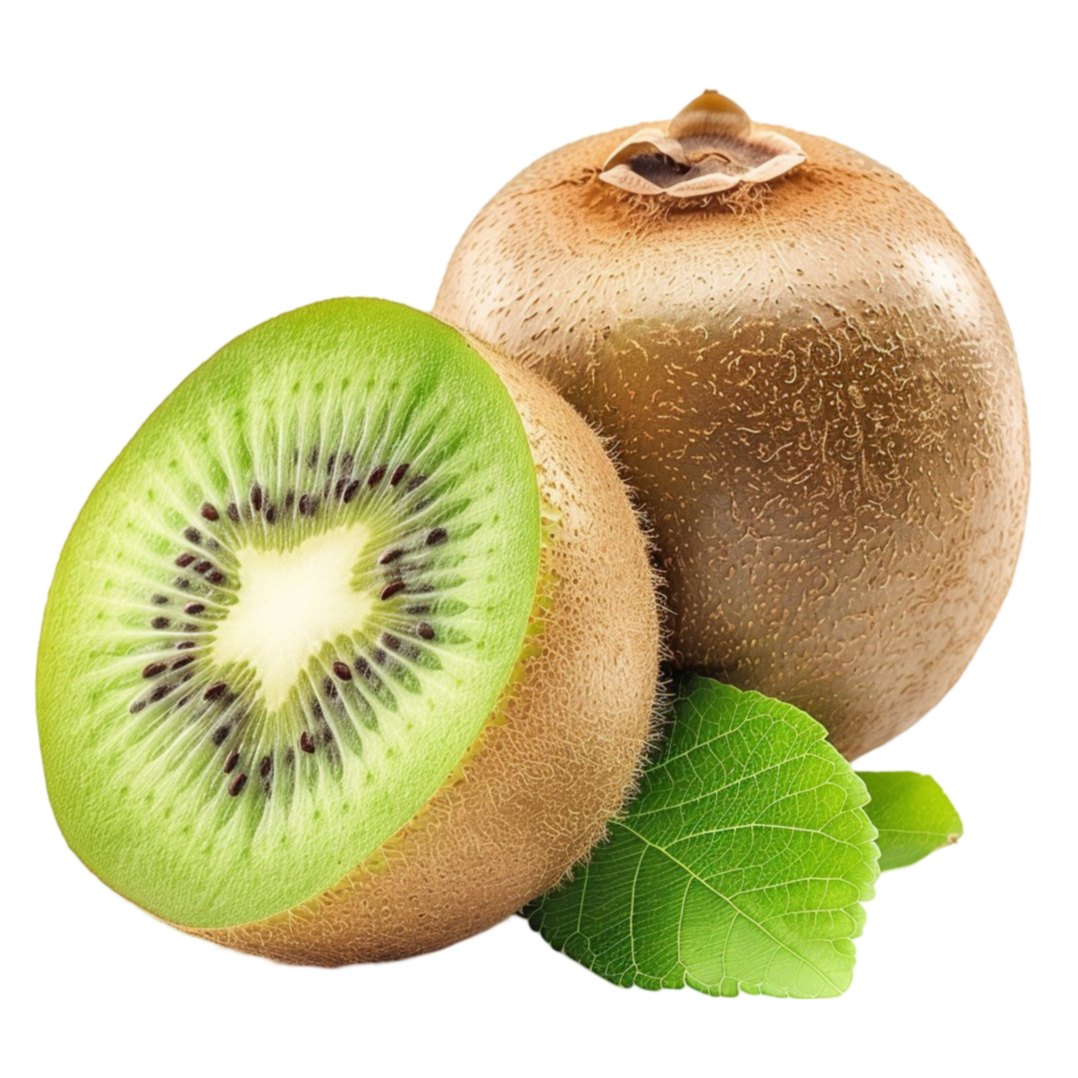 Fresh kiwi fruits isolated on transparent background Genereted AI png