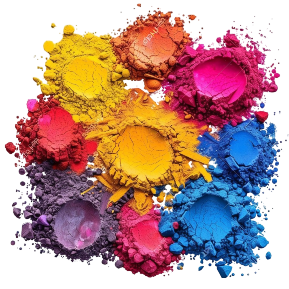 Festival of colors splash happy holi isolated on transparent background Genereted AI png