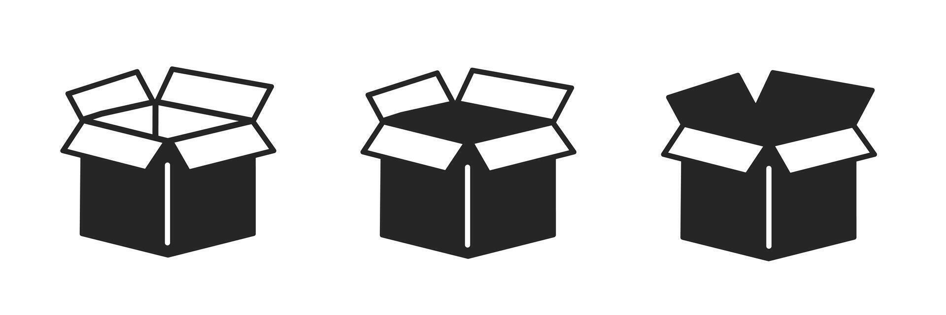 Cardboard icon on white background. logo cardboard illustration. vector