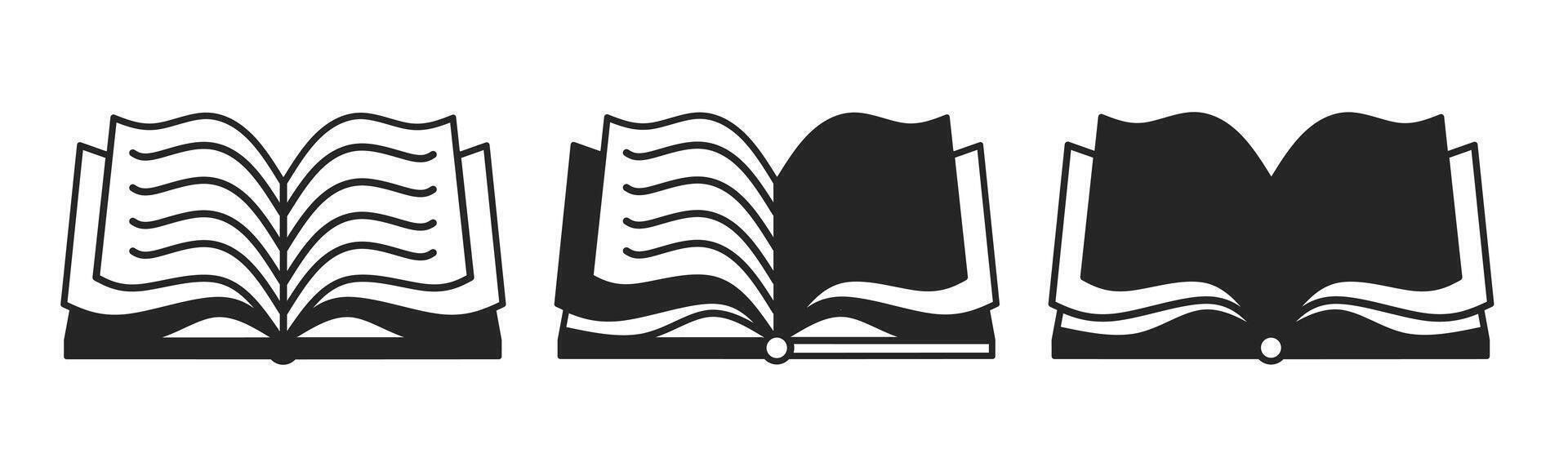 Book icon on white background. logo book illustration. vector