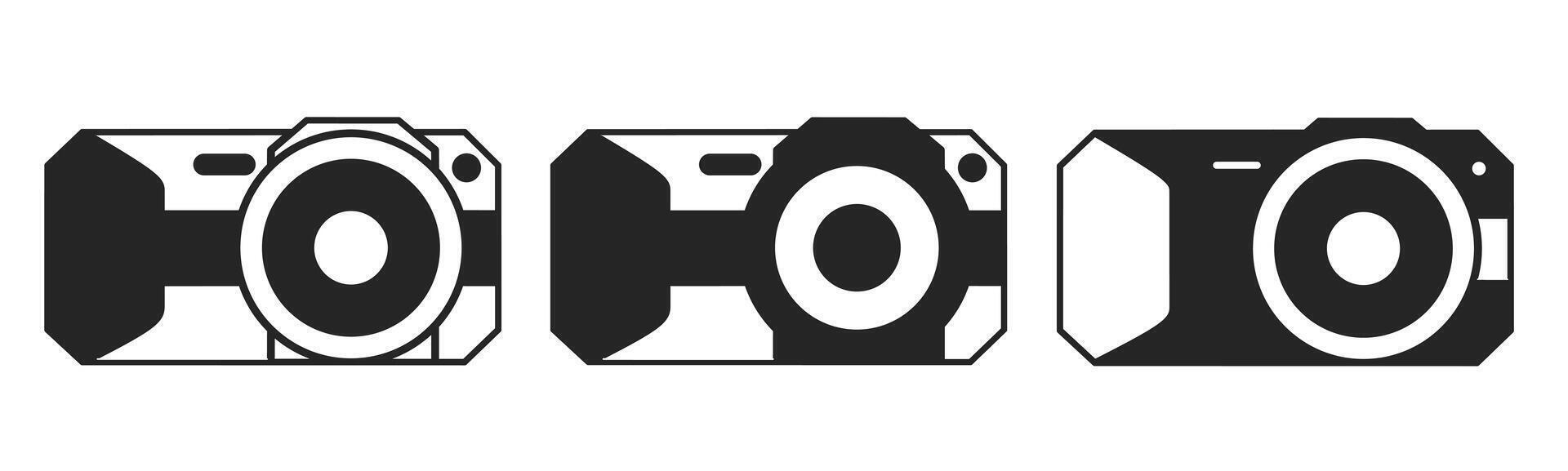 Camera icon on white background. logo camera illustration. vector