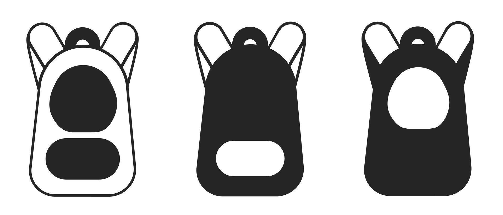School bag icon on white background. logo school bag illustration. vector