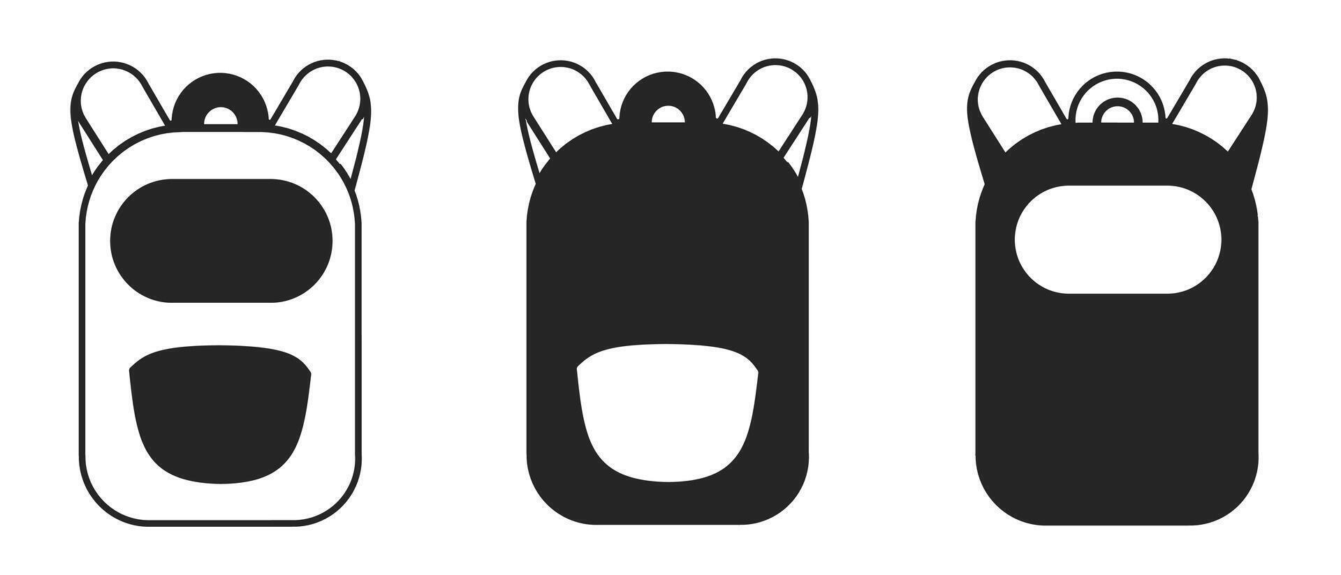 School bag icon on white background. logo school bag illustration. vector