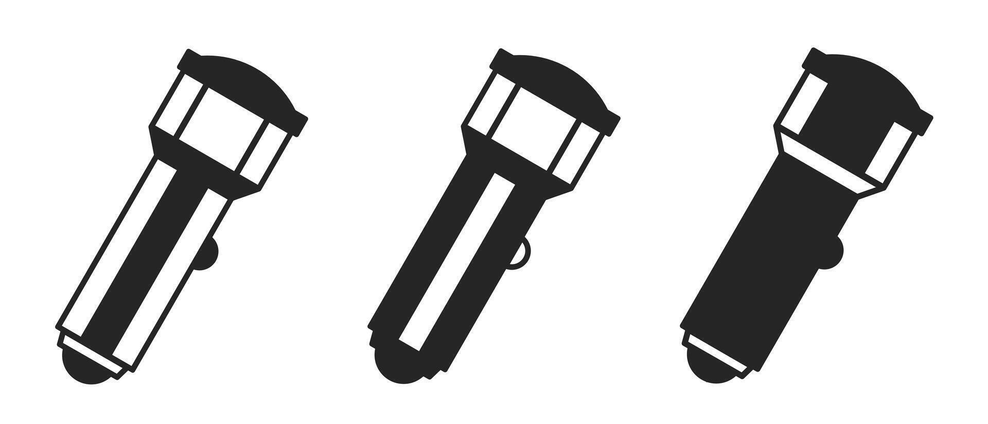 Flashlight icon on white background. logo flashlight illustration. vector