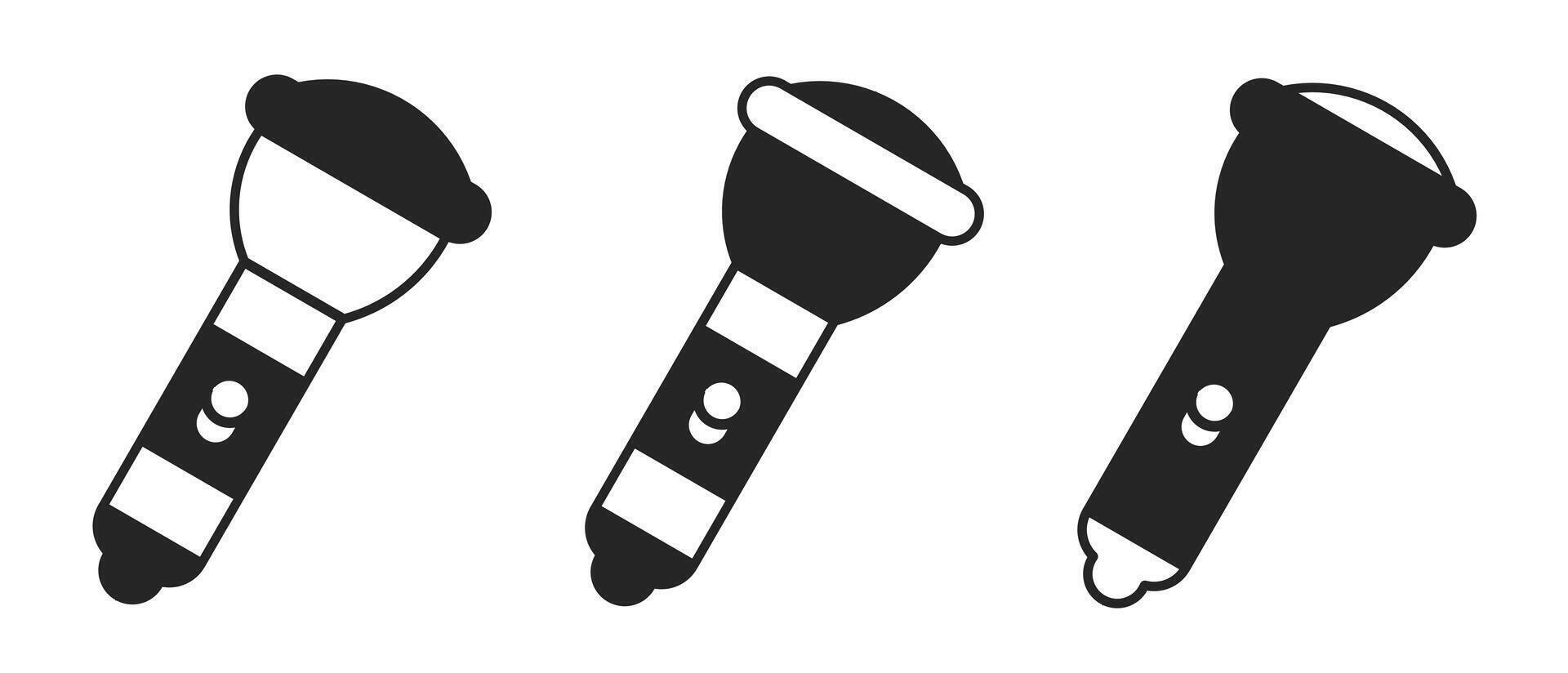 Flashlight icon on white background. logo flashlight illustration. vector