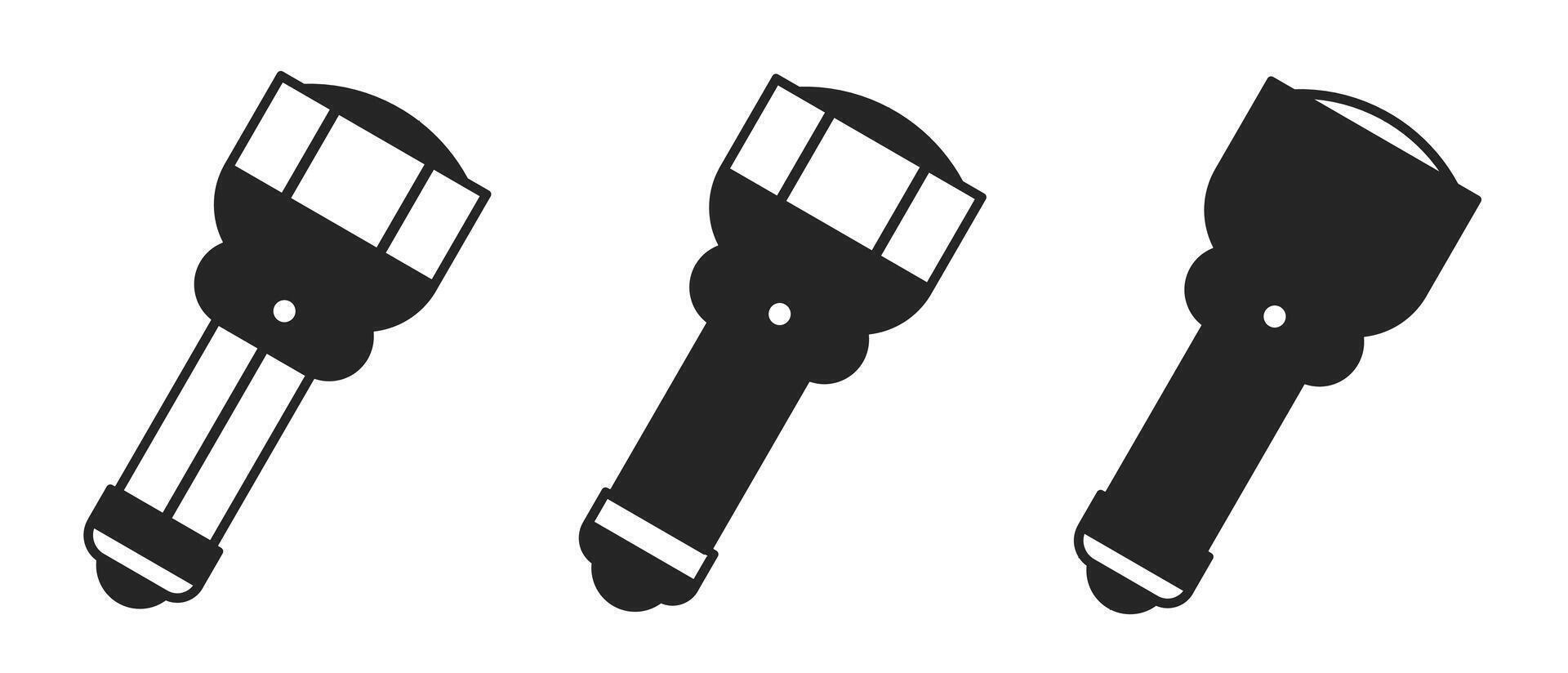 Flashlight icon on white background. logo flashlight illustration. vector