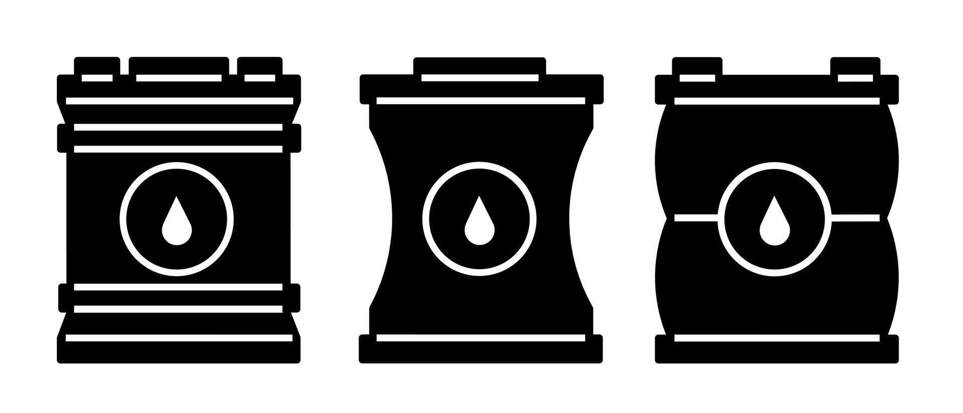 Oil barrel icon. Collection illustration of icons for business. Black icon design. vector