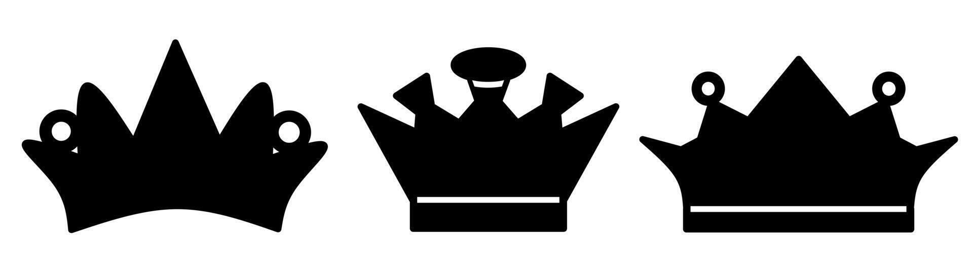 Crown icon. Collection illustration of icons for business. Black icon design. vector