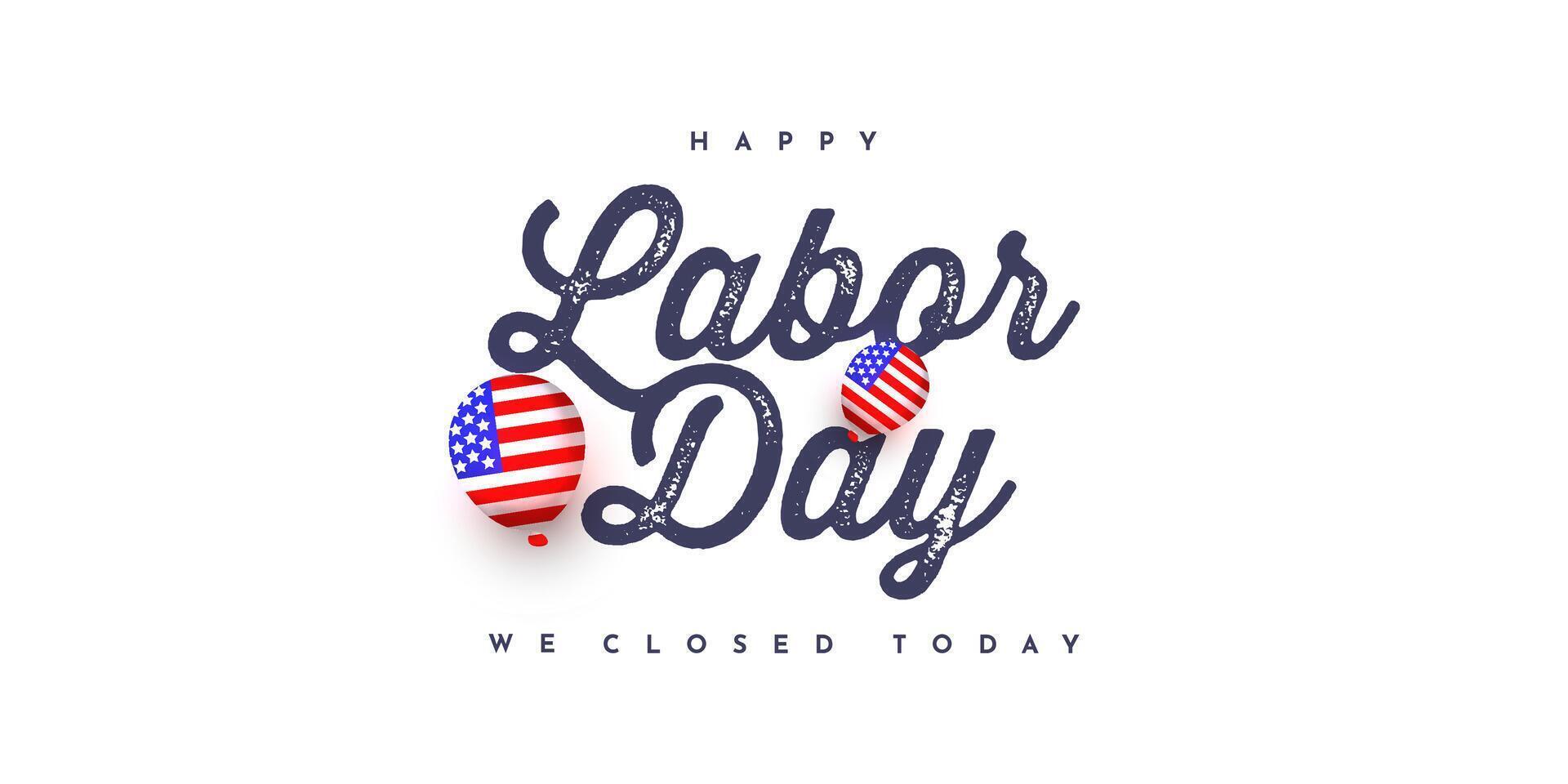 Happy labor day american illustration template design vector