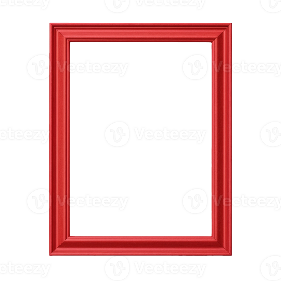 Red wooden frame without background png