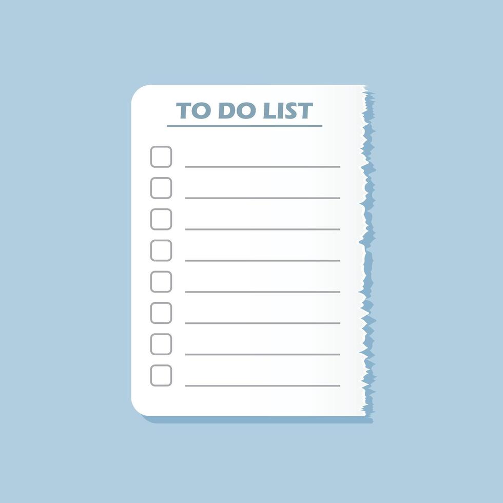To do list or planning icon in flat style. Paper sheet with clipboard illustration on isolated background. Checkbox plan sign business concept. vector