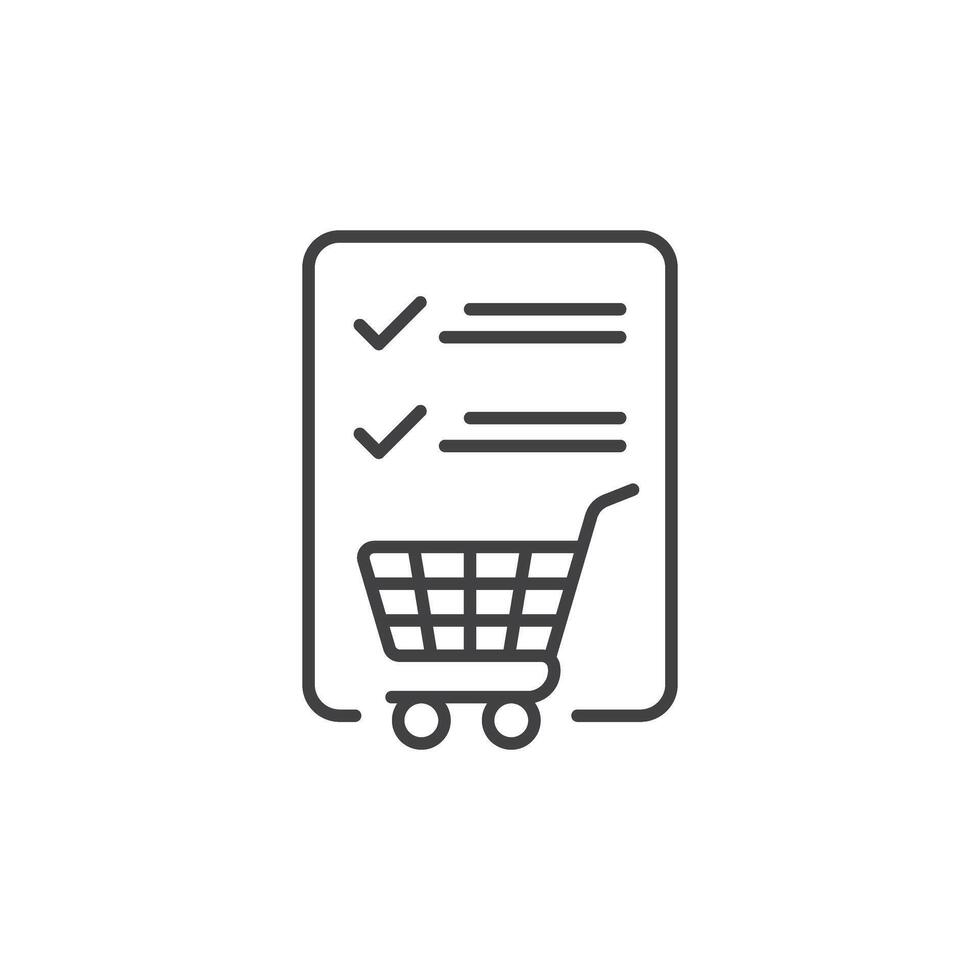 Shopping list icon in flat style. Memo pages illustration on isolated background. Daily planner sign business concept. vector