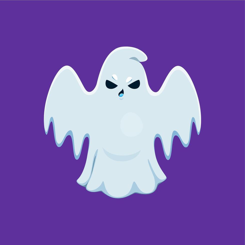 Cartoon halloween ghost character, spook vector