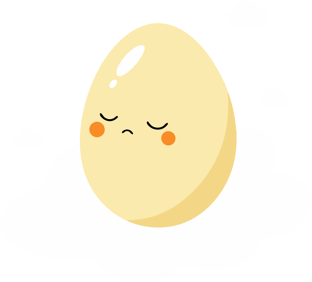 Cozy egg slumbers peacefully among fluffy clouds. AI-generated. png