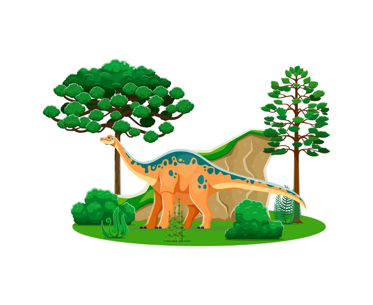 Apatosaurus, prehistoric dinosaur character vector