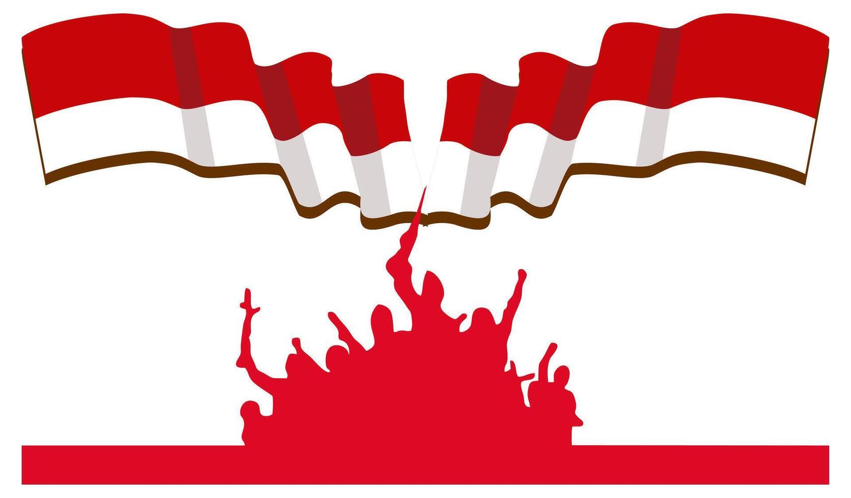 Indonesian independence day background template vector