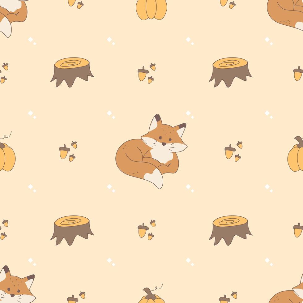 Seamless pattern autumn fall thanksgiving vector