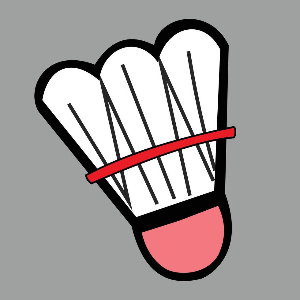 illustration of simple badminton shuttlecock design vector